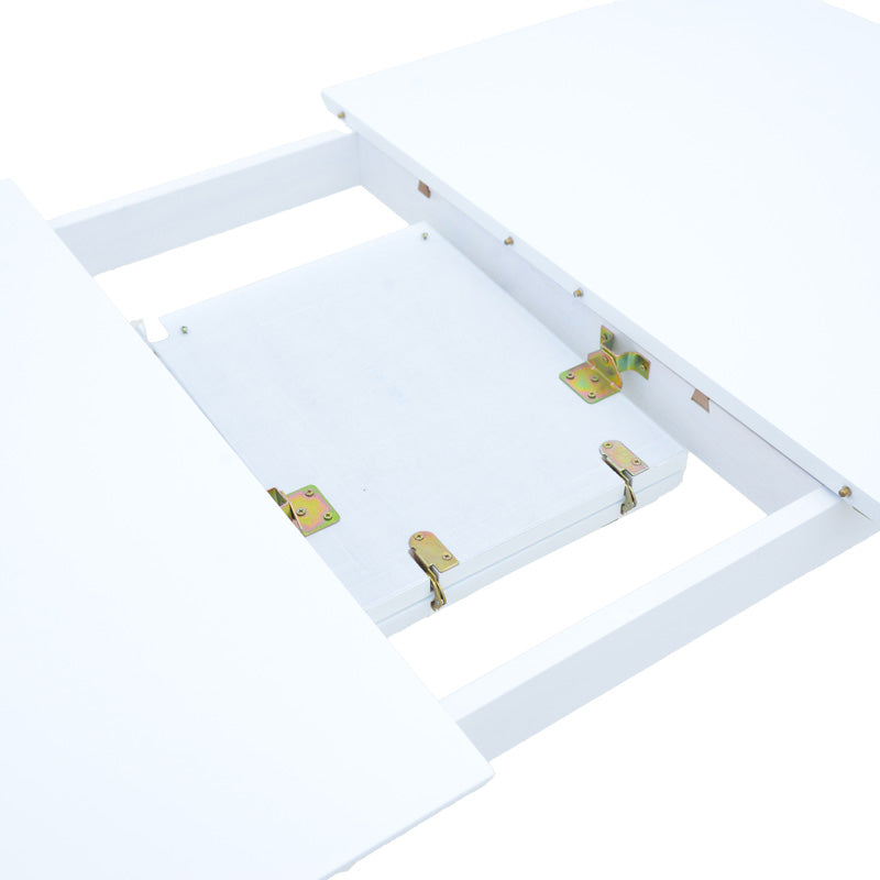 Τραπέζι Επεκτεινόμενο Mabor Ξύλο σε Λευκή Απόχρωση 120-150x80x73,8