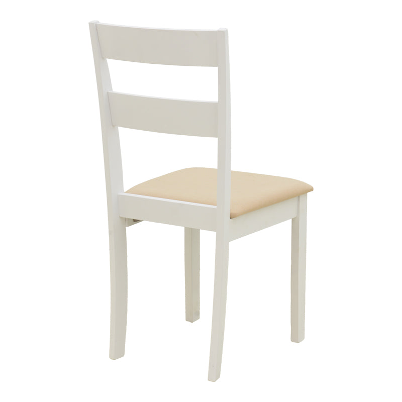 Καρέκλα Dallan Rubberwood Λευκό 40x47.5x89