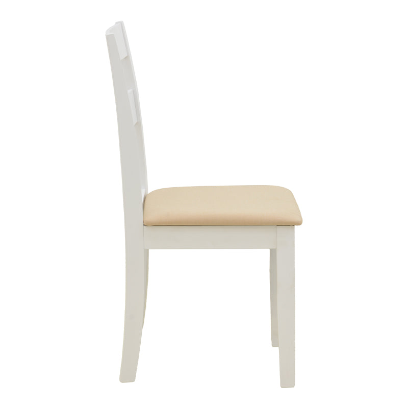 Καρέκλα Dallan Rubberwood Λευκό 40x47.5x89