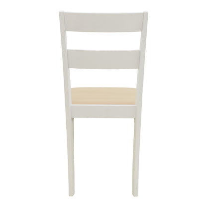 Καρέκλα Dallan Rubberwood Λευκό 40x47.5x89