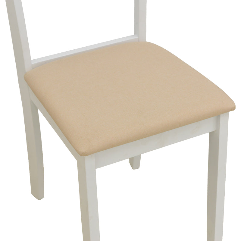 Καρέκλα Dallan Rubberwood Λευκό 40x47.5x89