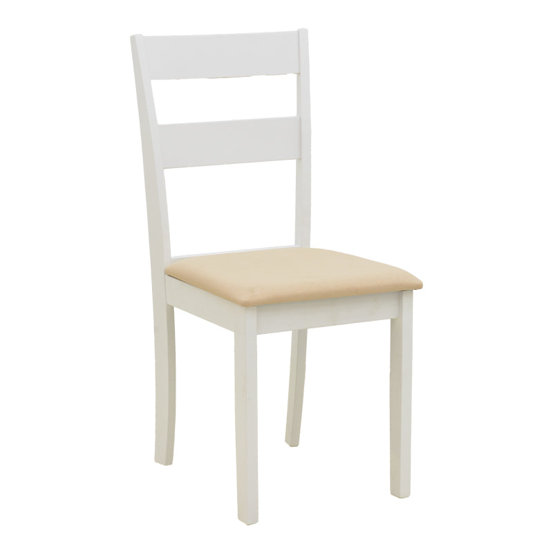 Καρέκλα Dallan Rubberwood Λευκό 40x47.5x89