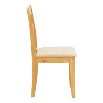 Καρέκλα Dallan Rubberwood σε Φυσική Απόχρωση 40x47.5x89