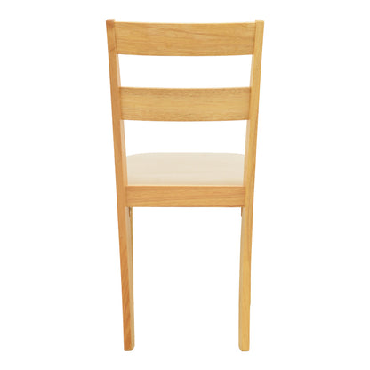 Καρέκλα Dallan Rubberwood σε Φυσική Απόχρωση 40x47.5x89