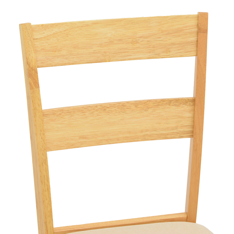 Καρέκλα Dallan Rubberwood σε Φυσική Απόχρωση 40x47.5x89