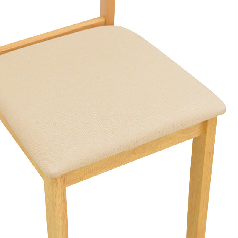 Καρέκλα Dallan Rubberwood σε Φυσική Απόχρωση 40x47.5x89