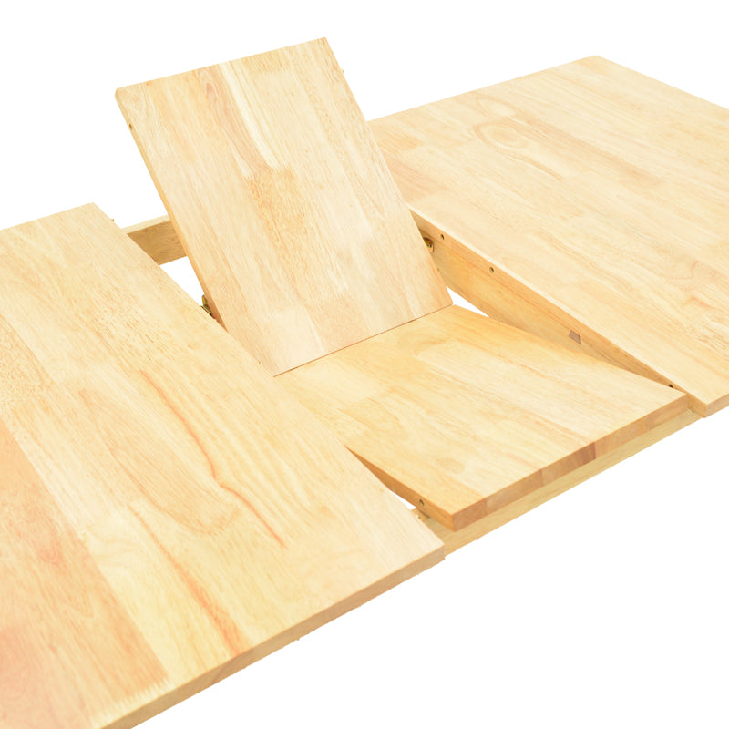 Τραπέζι Επεκτεινόμενο Country Rubberwood σε Φυσική Απόχρωση 120-150x80x74