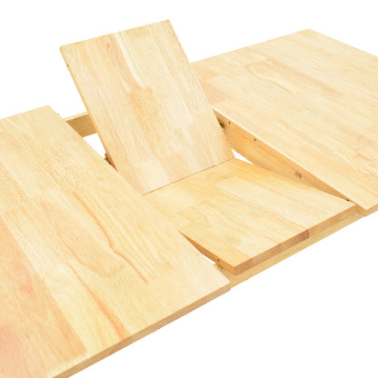 Τραπέζι Επεκτεινόμενο Country Rubberwood σε Φυσική Απόχρωση 120-150x80x74