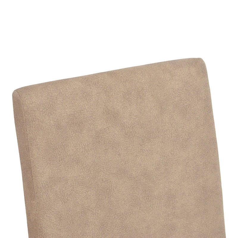 Chair Zeben Antique Beige Fabric with Rubberwood Legs in Natural Shade 43.5x55.5x93.5