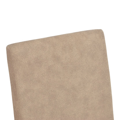 Chair Zeben Antique Beige Fabric with Rubberwood Legs in Natural Shade 43.5x55.5x93.5