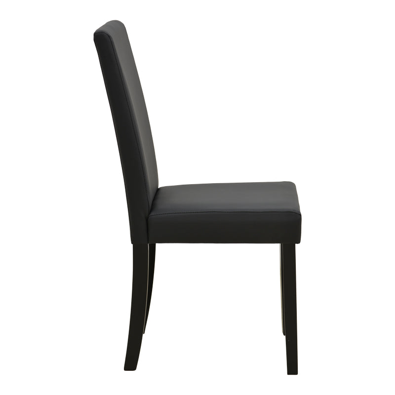 Καρέκλα Zeben Μαύρο PU με Πόδι Μαύρο Rubberwood 43,5x55,5x93,5
