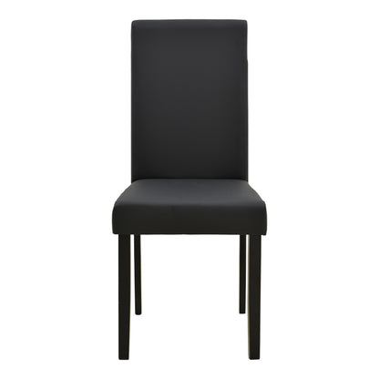 Καρέκλα Zeben Μαύρο PU με Πόδι Μαύρο Rubberwood 43,5x55,5x93,5