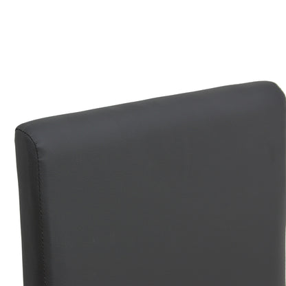 Καρέκλα Zeben Μαύρο PU με Πόδι Μαύρο Rubberwood 43,5x55,5x93,5