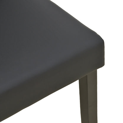 Καρέκλα Zeben Μαύρο PU με Πόδι Μαύρο Rubberwood 43,5x55,5x93,5