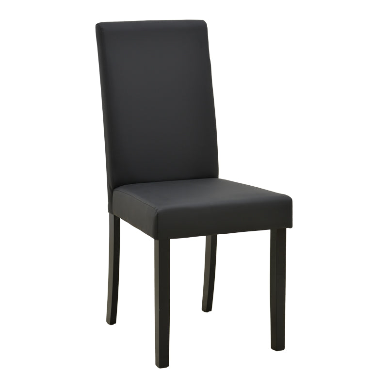 Καρέκλα Zeben Μαύρο PU με Πόδι Μαύρο Rubberwood 43,5x55,5x93,5