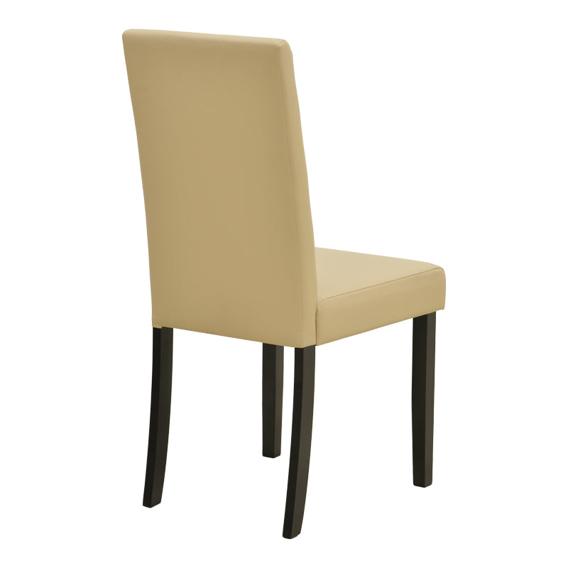Καρέκλα Zeben Εκρού PU με Πόδι Μαύρο Rubberwood 43,5x55,5x93,5