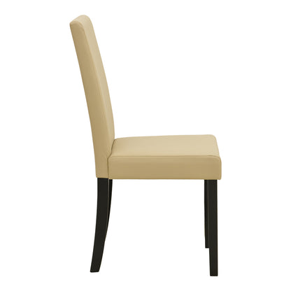 Καρέκλα Zeben Εκρού PU με Πόδι Μαύρο Rubberwood 43,5x55,5x93,5