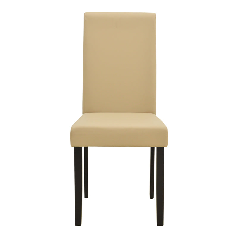 Καρέκλα Zeben Εκρού PU με Πόδι Μαύρο Rubberwood 43,5x55,5x93,5