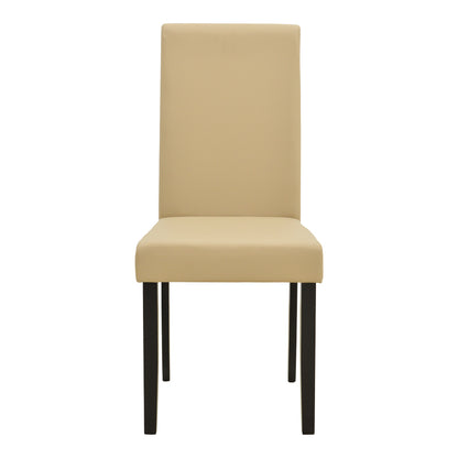 Καρέκλα Zeben Εκρού PU με Πόδι Μαύρο Rubberwood 43,5x55,5x93,5