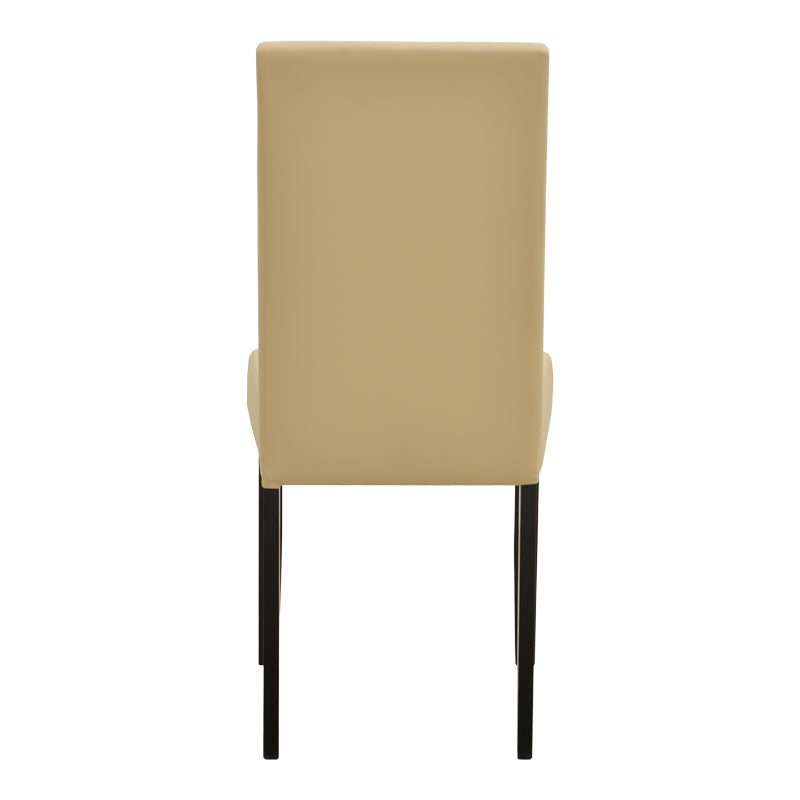 Καρέκλα Zeben Εκρού PU με Πόδι Μαύρο Rubberwood 43,5x55,5x93,5