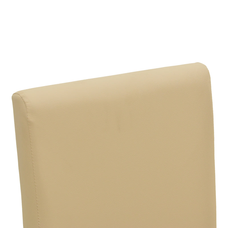 Καρέκλα Zeben Εκρού PU με Πόδι Μαύρο Rubberwood 43,5x55,5x93,5