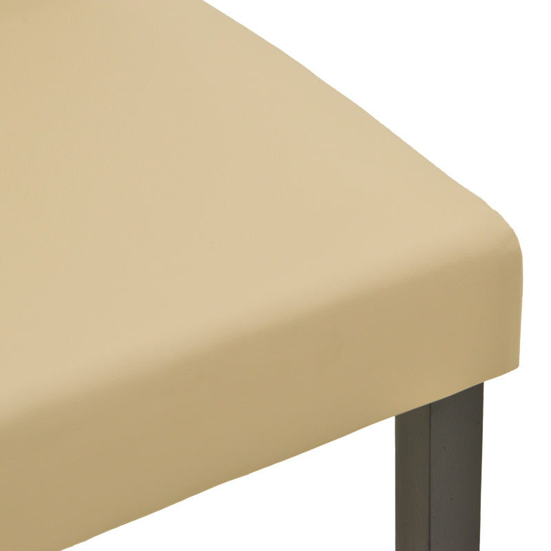 Καρέκλα Zeben Εκρού PU με Πόδι Μαύρο Rubberwood 43,5x55,5x93,5