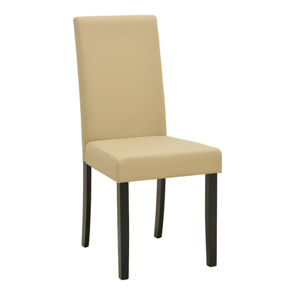 Καρέκλα Zeben Εκρού PU με Πόδι Μαύρο Rubberwood 43,5x55,5x93,5