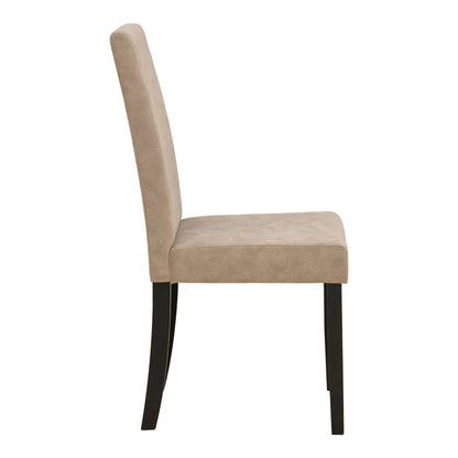 Chair Zeben Antique Beige Fabric with Black Rubberwood Leg 43.5x55.5x93.5