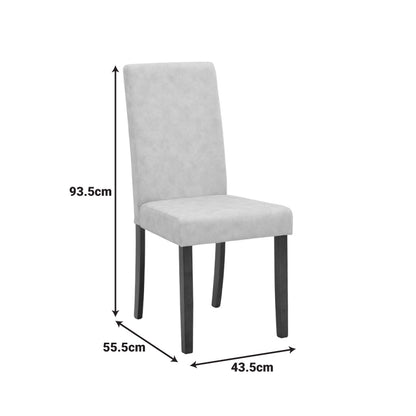 Chair Zeben Antique Beige Fabric with Black Rubberwood Leg 43.5x55.5x93.5