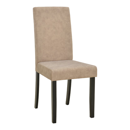 Chair Zeben Antique Beige Fabric with Black Rubberwood Leg 43.5x55.5x93.5