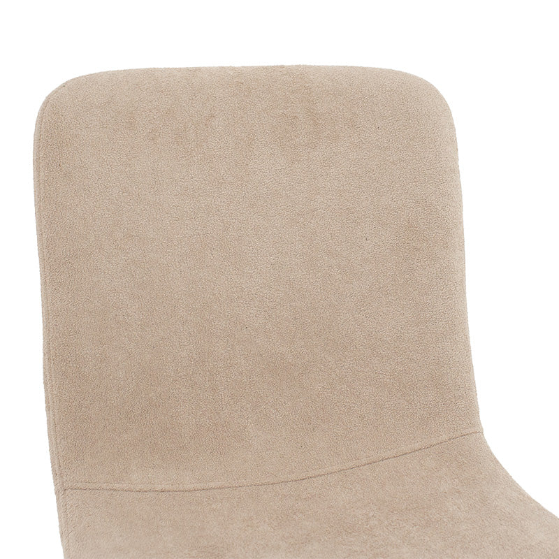 Καρέκλα Gratify Ύφασμα Μπουκλέ Εκρού-Πόδι Μαύρο