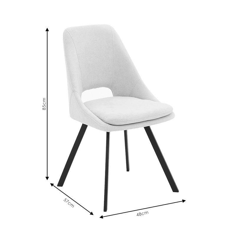 Καρέκλα Initiate Ύφασμα Μπουκλέ Καφέ-Πόδι Μαύρο