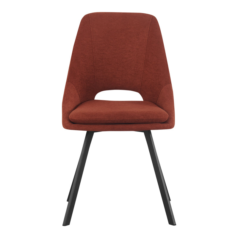 Καρέκλα Initiate Terracotta Ύφασμα-Πόδι Μαύρο Μέταλλο 48x57x85