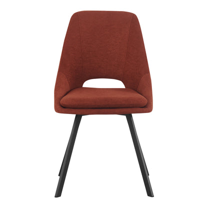Καρέκλα Initiate Terracotta Ύφασμα-Πόδι Μαύρο Μέταλλο 48x57x85