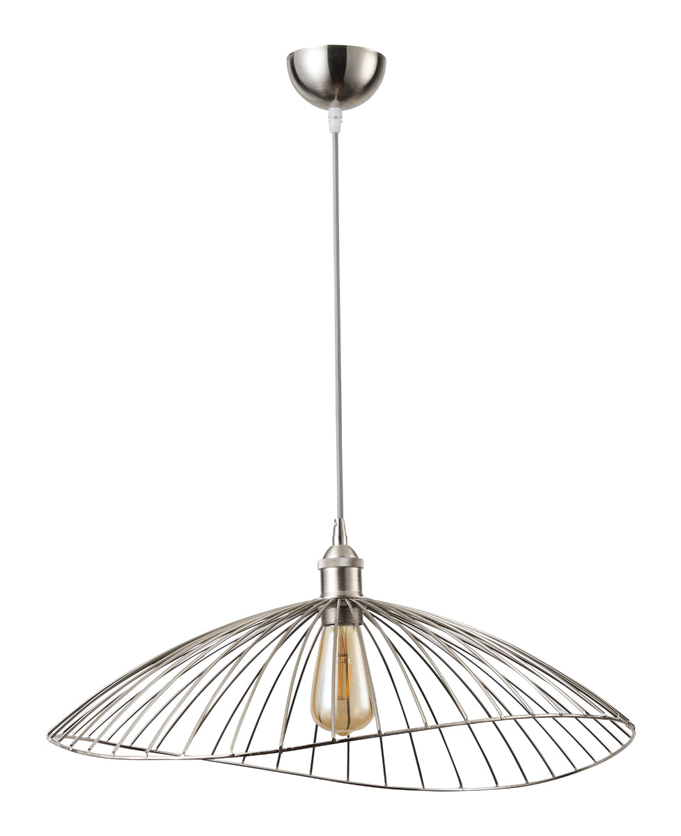 PDC 6084 CR 1/Φ ΜΕΤΑΛΛΙΚΟ ΚΟΥΡΜΠΑ ΝΙΚΕΛ 1xΕ27 Φ60x(18-110)