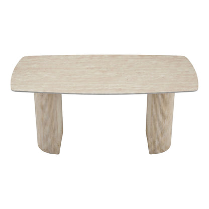 Loosir MDF-Sandstone Table in Travertine Look 180x90x74