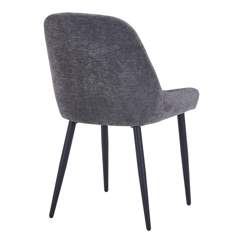 Larissia Chair Anthracite Fabric-Black Metal Leg 53x59x89