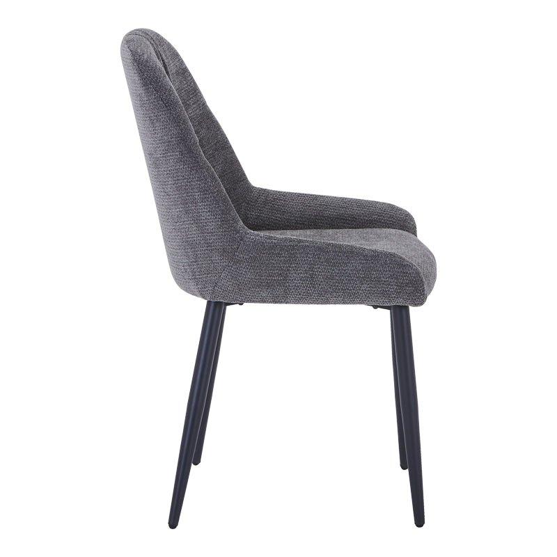 Larissia Chair Anthracite Fabric-Black Metal Leg 53x59x89