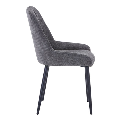 Larissia Chair Anthracite Fabric-Black Metal Leg 53x59x89