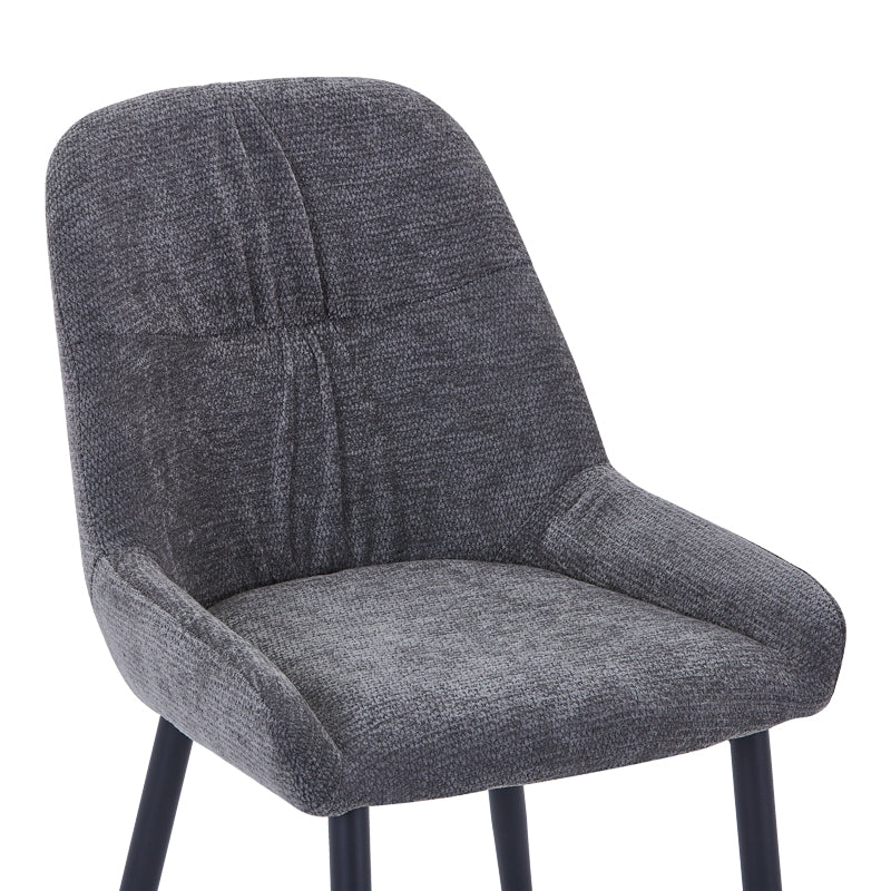Larissia Chair Anthracite Fabric-Black Metal Leg 53x59x89