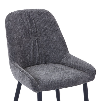 Larissia Chair Anthracite Fabric-Black Metal Leg 53x59x89