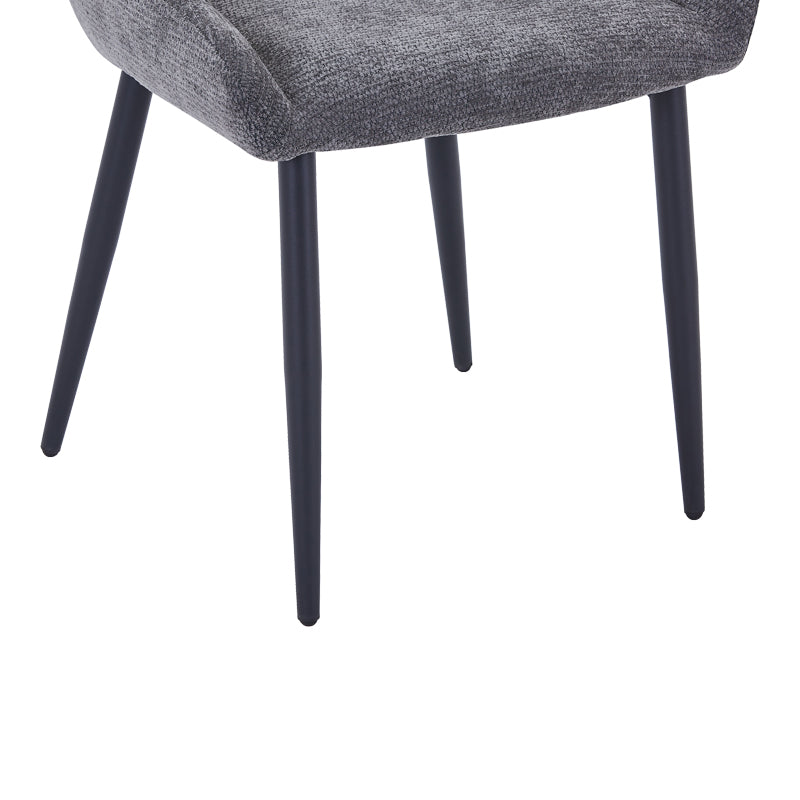 Larissia Chair Anthracite Fabric-Black Metal Leg 53x59x89