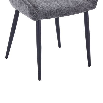 Larissia Chair Anthracite Fabric-Black Metal Leg 53x59x89