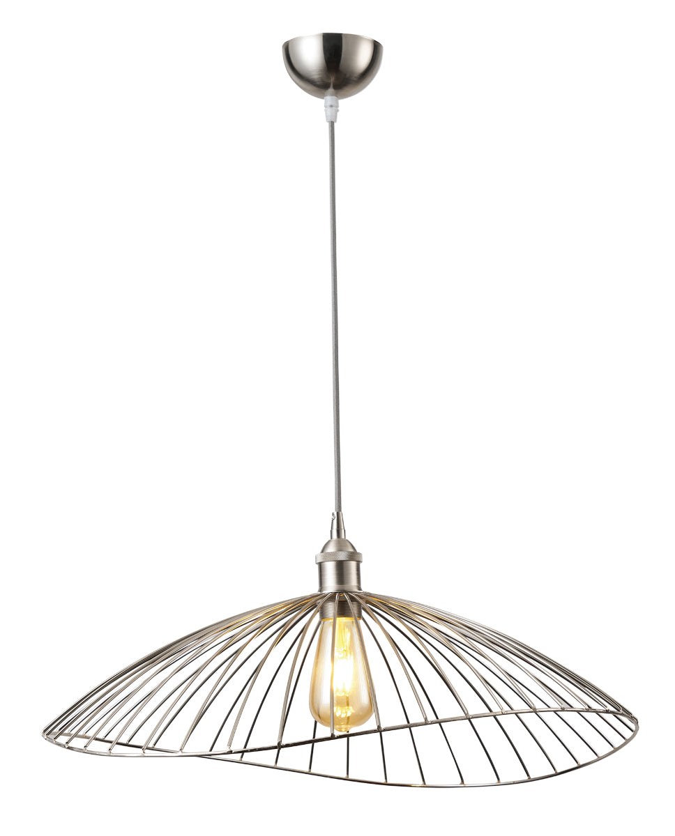 PDC 6084 CR 1/Φ ΜΕΤΑΛΛΙΚΟ ΚΟΥΡΜΠΑ ΝΙΚΕΛ 1xΕ27 Φ60x(18-110)