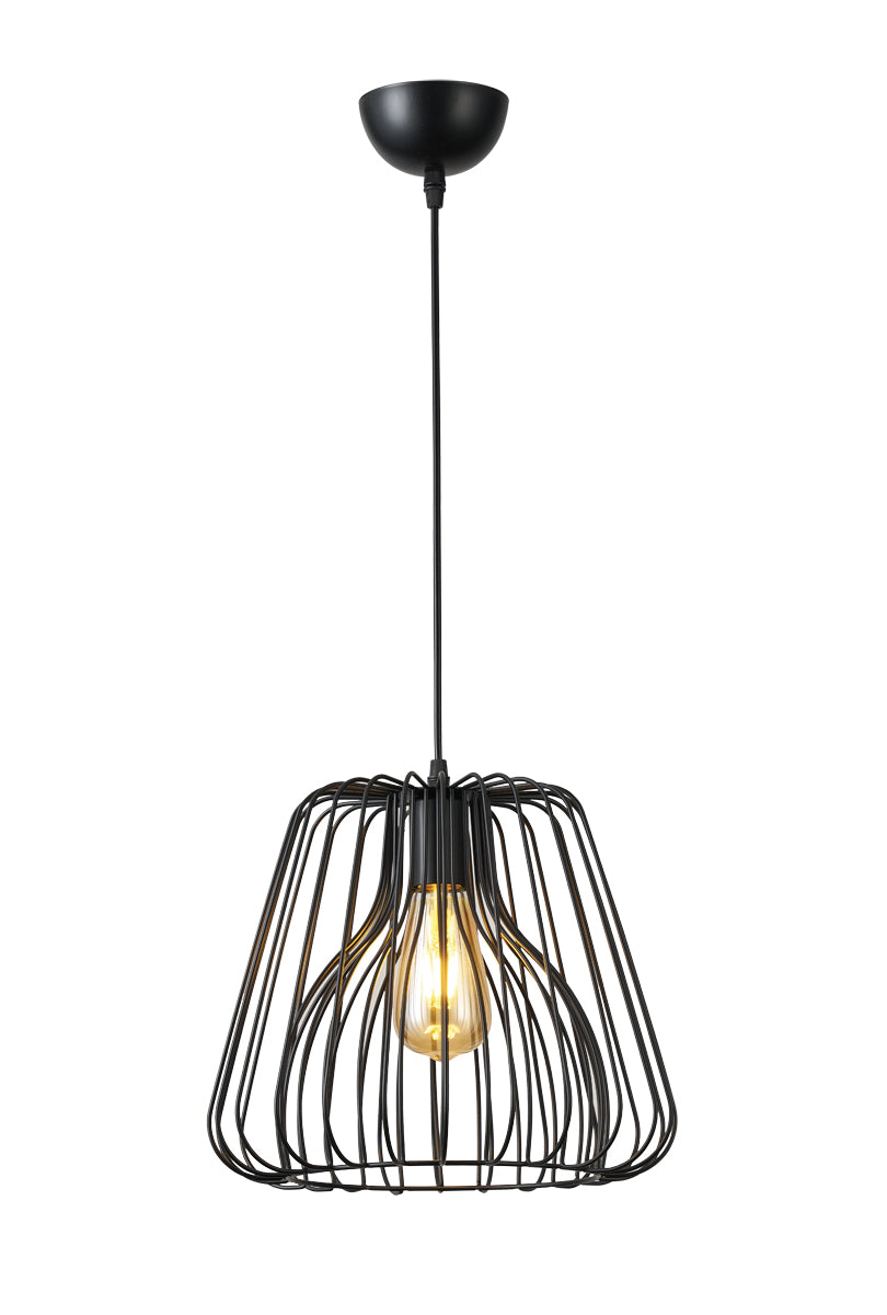 PDC 6110 BK 1/Φ ΜΕΤΑΛΛΙΚΟ ΜΑΥΡΟ ΜΕ ΔΙΠΛΟ ΚΑΠΕΛΟ Ε27 Φ30x(26-100)