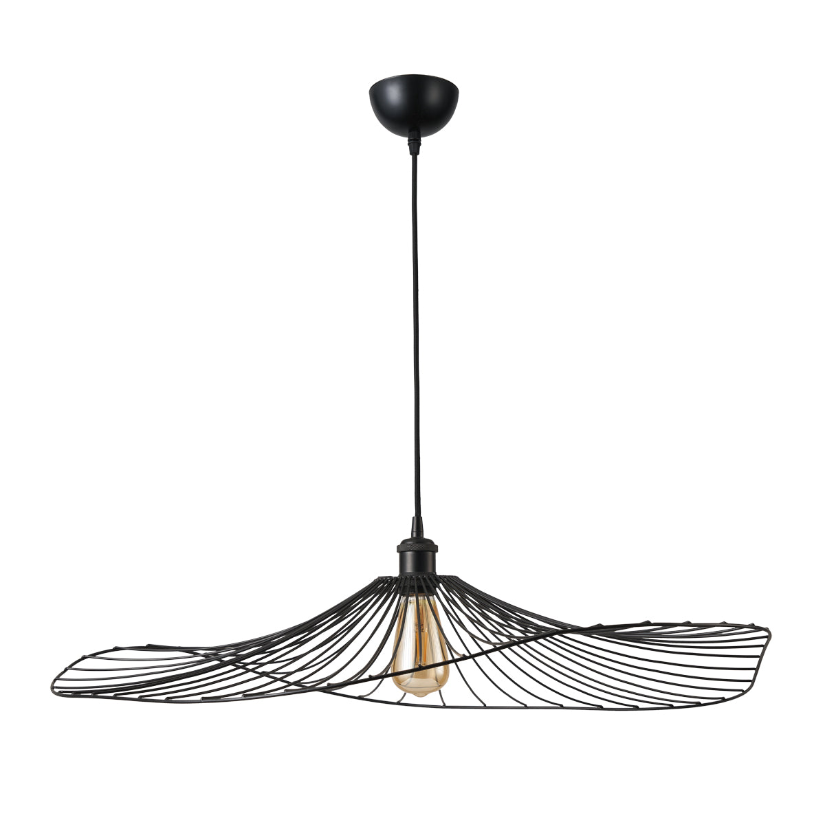 PDC 6108-80 BK 1/Φ ΜΕΤΑΛΛΙΚΟ ΜΑΥΡΟ ΚΥΜΑΤΙΣΤΟ 1xΕ27 Φ80x(20-105)