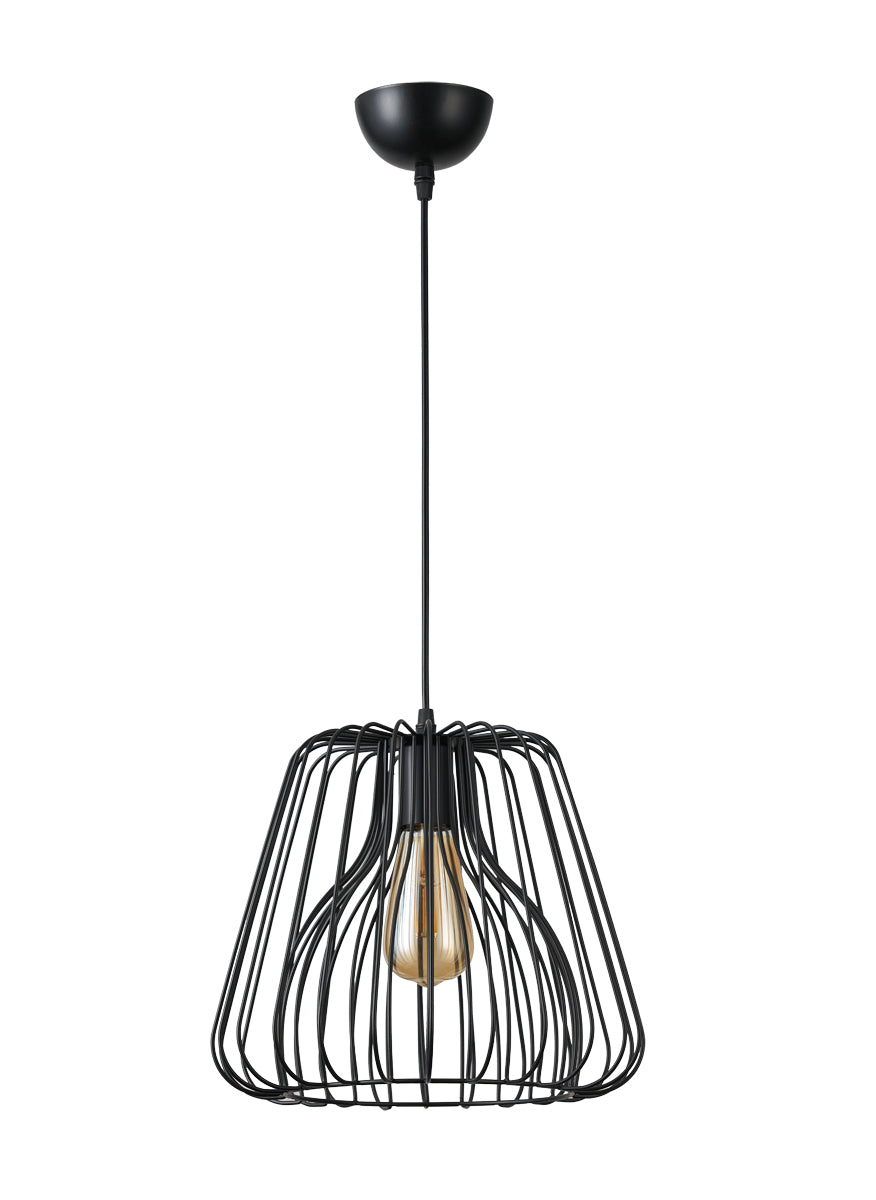 PDC 6110 BK 1/Φ ΜΕΤΑΛΛΙΚΟ ΜΑΥΡΟ ΜΕ ΔΙΠΛΟ ΚΑΠΕΛΟ Ε27 Φ30x(26-100)