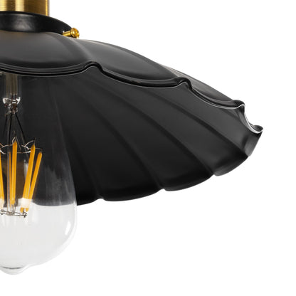 MARGI 999-0229 Vintage Κρεμαστό Φωτιστικό Οροφής με Ντουί 1 x E27 AC 220-240V IP20 - Μαύρο & Χρυσό - Μ26 x Π26 x Υ14