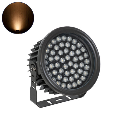 FLOOD-NEVA 90397 Προβολέας Wall Washer για Φωτισμό Κτιρίων LED 54W 4590lm 30° DC 24V Αδιάβροχο IP65 L24.5 x W24.5 x H14.7cm Αρχιτεκτονικό Πορτοκαλί 2200K - Μαύρο