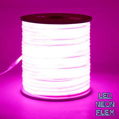 70597 TUBE 360° Degree Neon Flex Epistar LED SMD 2835 1m 12W/m 120LED/m 1212lm/m 360° DC 230V Αδιάβροχη IP68 Ροζ Dimmable